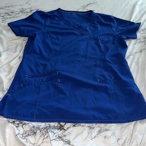 Medium blue scrub top